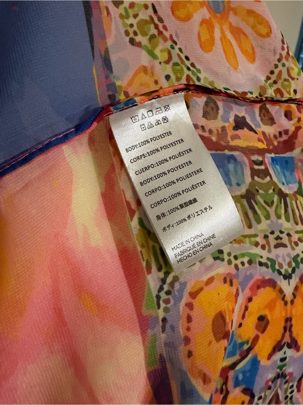 Elizabeth Gillet Colorful Boho Kimono Vibrant Pattern Like New One Size - Picture 6 of 7